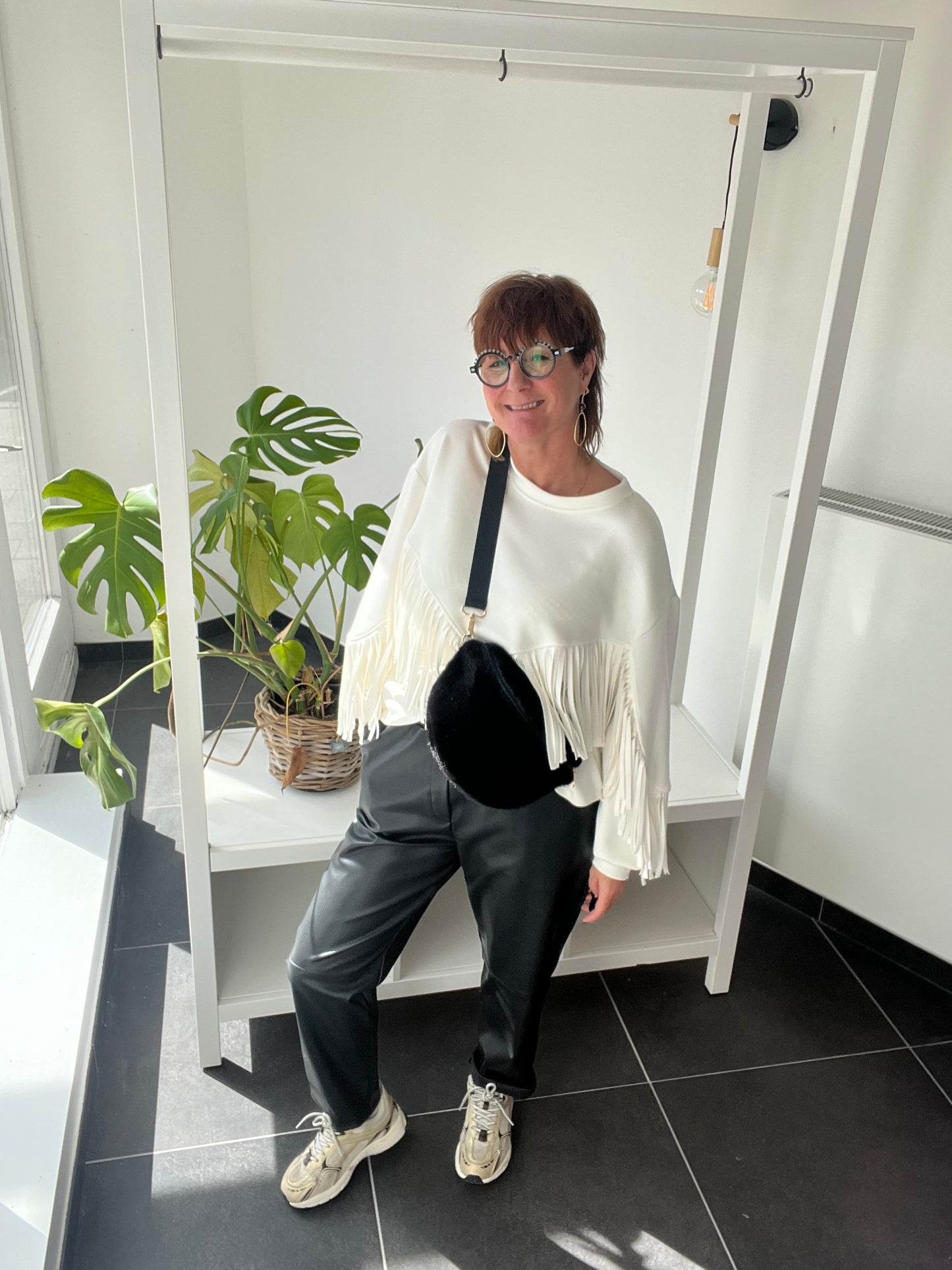 Broek in leder