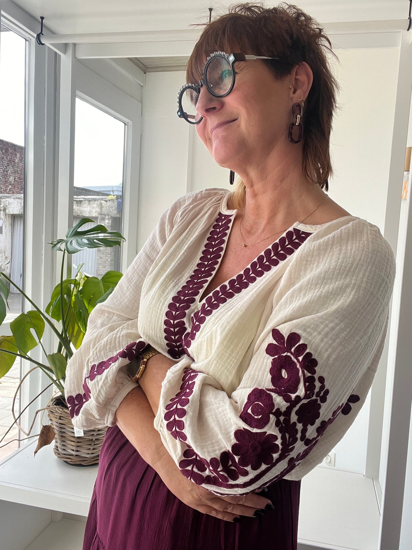 Bloes in broderie