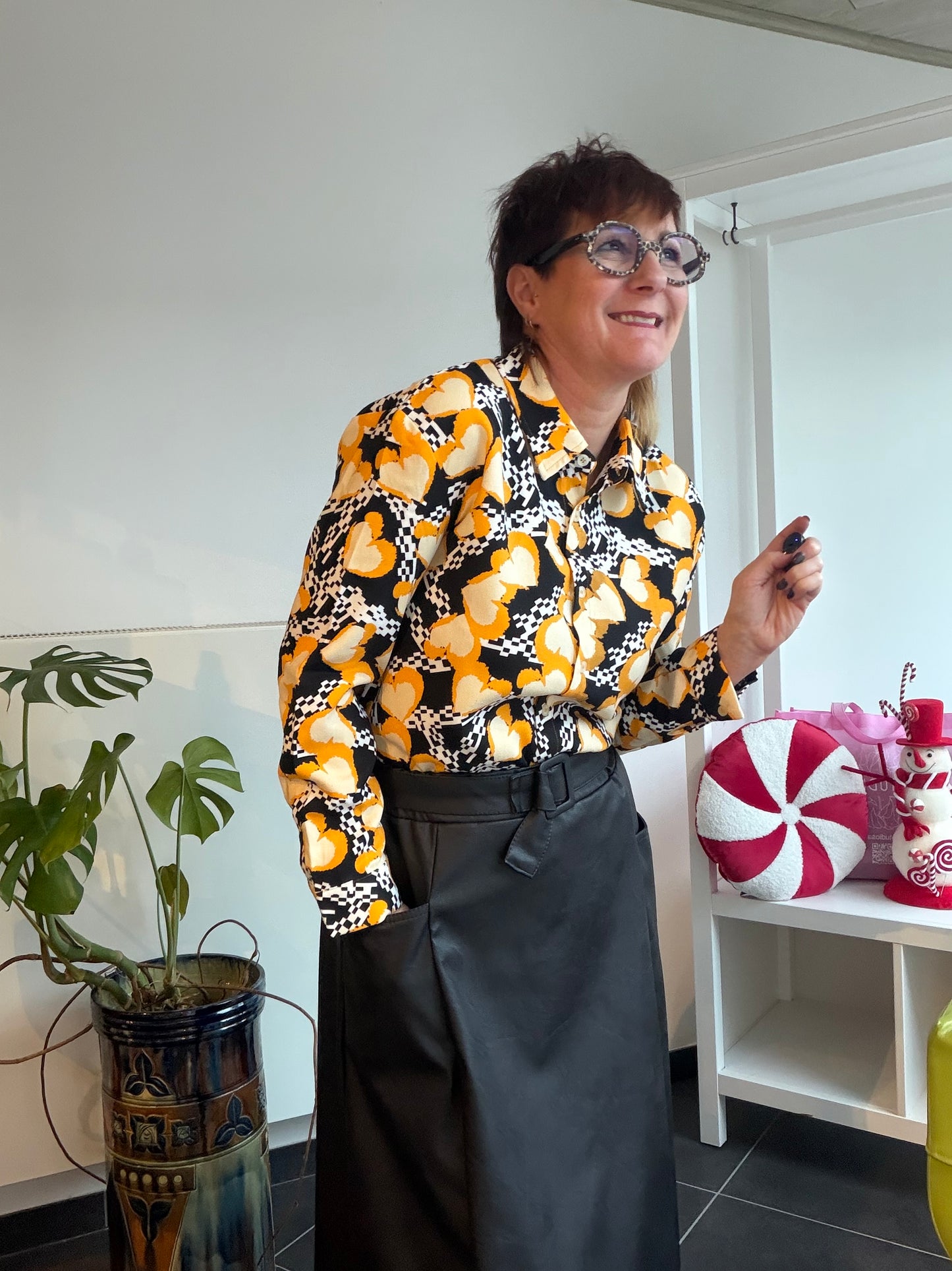 🖤✨ Statement Blouse Print met Pit