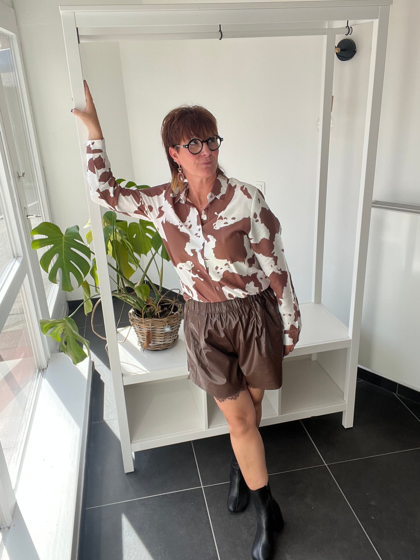 Short in leder