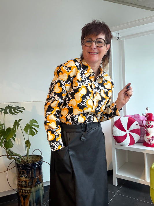 🖤✨ Statement Blouse Print met Pit