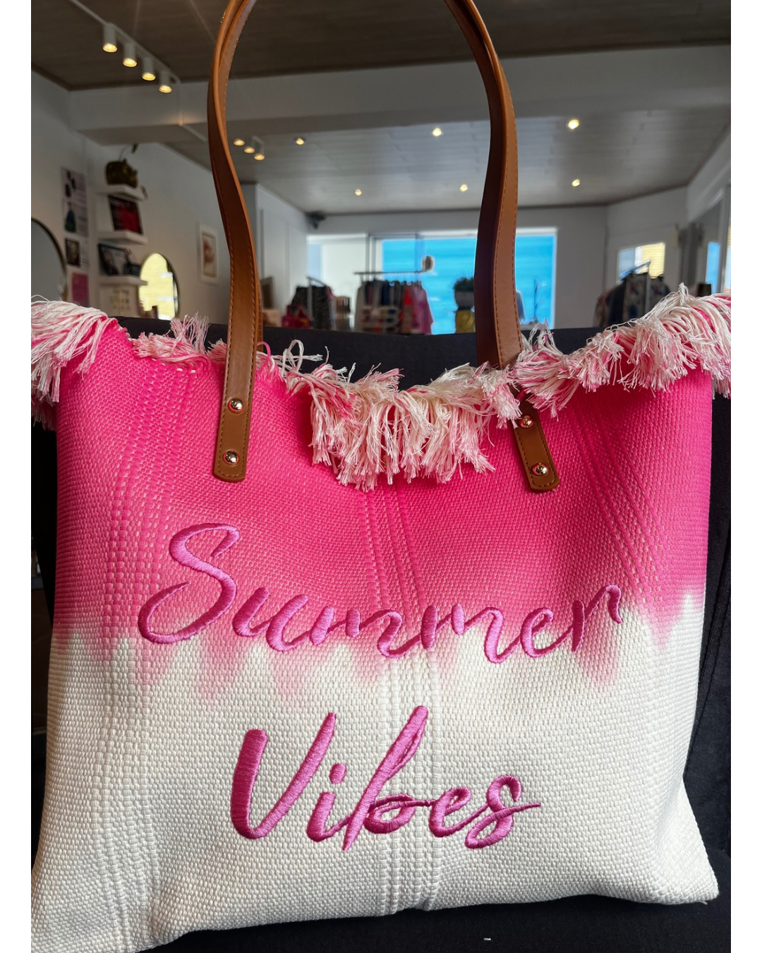 Roze strandtas